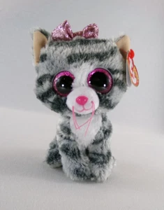 Ty Beanie Boos Kiki The Kitty 6" Plush Stuffed Animal Grey Gray. *New With Tags - Picture 1 of 11