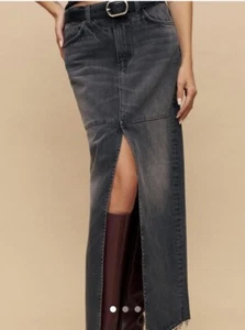 NWT Reformation Tazz Maxi Denim Skirt Sz 23 00 XXS - Picture 1 of 5