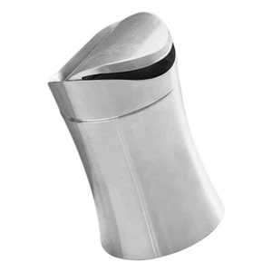  Tiny Trash Can with Lid for Desk Creative and Modern Garbage Bin Small Metal - Picture 1 of 12