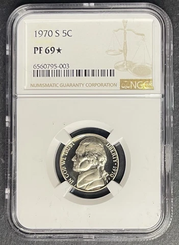 1970-S Proof Jefferson Nickel NGC PF-69* (STAR), Buy 3 Items, Get $5 Off!! Cover