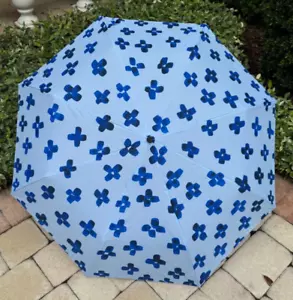Original Duckhead Compact Duck Umbrella FLORAL RAIN BLUE AUTO OPEN NWT - Picture 1 of 2