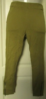 Leggings Tono Tobillo Cremallera Simplemente Elásticos Talla Pequeña Estilo U18794H Hinojo Foto 1 de 4