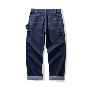 Pantalones de mezclilla originales para trabajadores ferroviarios Amikaki a rayas largos para herramientas - Imagen 1 de 26