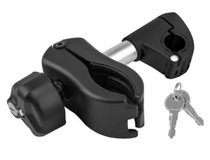Eufab frame holder short 12 cm Ø 25 + 30 mm removable lockable for bike rack - Picture 1 of 7