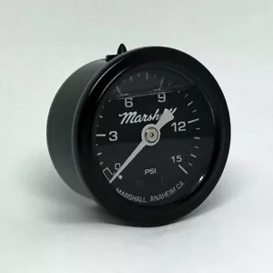 Marshall 1.5" Direct Mount Filled Fuel Pressure Gauge Black Dial MSB00015 - Picture 1 of 3