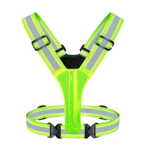 Practical USB Charging Safety LED Reflective Running Vest Light Waist/Shoulder - Picture 1 of 8