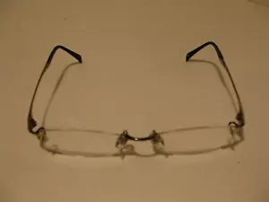 TOKI TK-8188-240 RIMLESS HANDMADE TITANIUM EYEGLASS FRAMES SILVER 19-145 - Picture 1 of 12