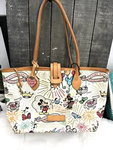 DOONEY & BOURKE Disney Parks Sketch Mickey Minnie Tote Bag - Picture 1 of 12