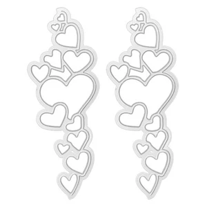 Heart Lace Metal Cutting Dies DIY Scrapbooking Stencil Heart Lace Border Die-Cut - Picture 1 of 8