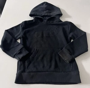 PUMA Youth Black Sweatshirt Hoodie Small 7/8 - Picture 1 of 5
