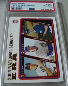 2005 Topps #347 ERA learders RANDY JOHNSON psa 10 Arizona DIAMONDBACKS  (837 - Picture 1 of 4