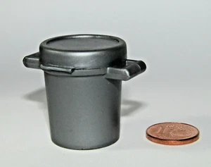 Playmobil Miniature Grey Trash can - C33 - Picture 1 of 3
