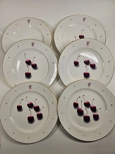 Prinknash Abbey Pottery England - Temptation Cherry Set of 6 Plates Vintage - Picture 1 of 21
