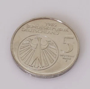5 Deutsche Mark Gedenkmünze Europäisches Jahr der Musik 1985 - Bild 1 von 2