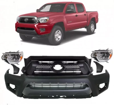 Front Bumper Cover And Lower Grille For 2012-2015 Toyota Tacoma Foto 1 de 4