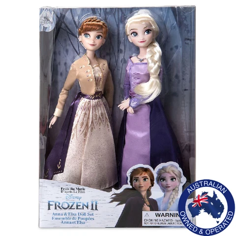 Disney Toys Frozen 2 Elsa Anna Princess Doll Set Collection Dolls with Box Cover
