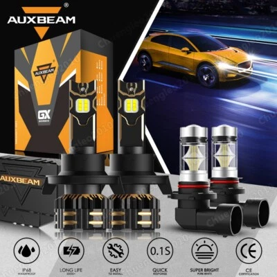 For Mercury Mariner 2005-2011 AUXBEAM Canbus LED Headlight Hi/Lo Fog Light White - Image 1 of 4