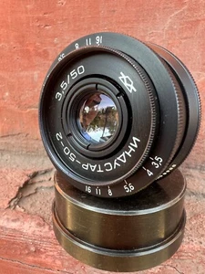 Lente Industar-50-2 3,5/50 mm M42 lente SLR vintage urss soviética para Zenit - Imagen 1 de 24