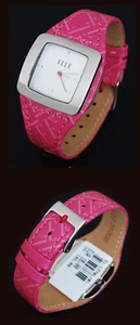 E L L E Damen Luxus Feminnem Uhr Spezial Design Pink  - Bild 1 von 1