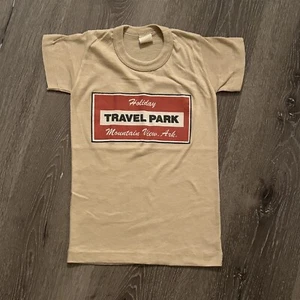 Vintage 70s 80s Single Stitch Holiday Travel Park Ark. Kids T Shirt Size S - Picture 1 of 5
