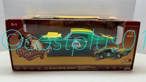 THE DUKES OF HAZZARD COOTER'S CHEVY CAMARO 1:18 GREEN WITH YELLOW STRIPE - Picture 1 of 12