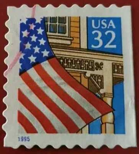 United States: 1995 Flag Over Porch 32 C. (Collectible Stamp). - Picture 1 of 1