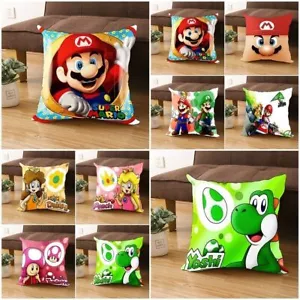 45 cm Super Mario Cushion Cover Throw Pillow Case Sofa Bed Decor UK - Picture 1 of 17
