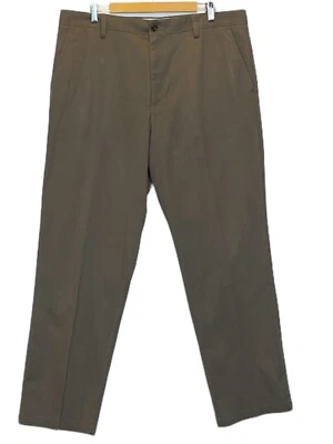 NWT Docker's Men's Flat Front No Wrinkles Dark Pebble Brown? Pants Sz 38 - 40 - Image 1 of 4
