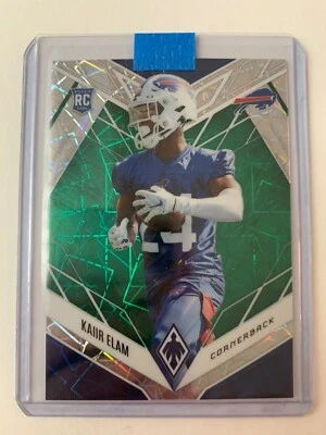 2022 Panini Phoenix Kaiir Elam RC Green Lazer Rookie #196 Buffalo Bills #D /25 - Image 1 of 2