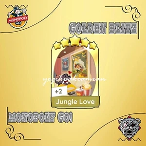 JUNGLE LOVE - GOLDEN BLITZ EVENT - ADESIVO MONO_POLY_GO 5 STELLE - Foto 1 di 1