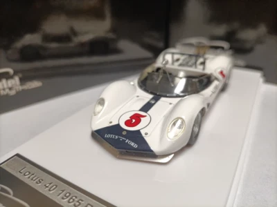 Tecnomodel 1/43 Lotus 40 #5 British GP 1965 A.J.F0YT WHITE resin Model Car  - Image 1 of 4