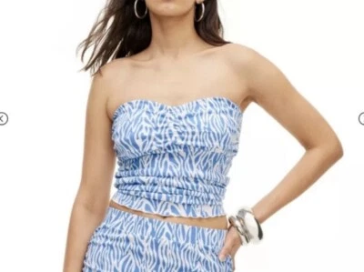 Blusa Camisola DVF @ Target Sea Twig Azul y Blanco Tubo Talla Pequeña Nueva Sin Etiquetas Foto 1 de 4