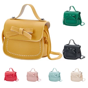 1PC Child Girl PU Bow Handbag Crossbody Messenger Shoulder Bag Wallet Purse - Picture 1 of 10