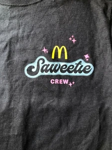 Authentic New McDonald’s Saweetie Crew 2021 Black Employee T Shirt All Sizes - Picture 1 of 3