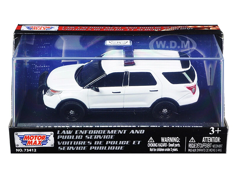 2015 FORD POLICE INTERCEPTOR UTILITY PLAIN WHITE 1/43 DIECAST CAR MOTORMAX 79476 - Image 1 of 1