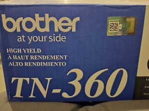 Brother Genuine TN-360 Black Toner Cartridge High Yield Opened Box - Picture 1 of 2