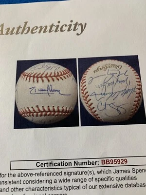 2001 WORLD SERIES CHAMPS D-BACKS TEAM AUTOGRAPHED WORLD SERIES BALL, BIG UNIT - Image 1 of 4