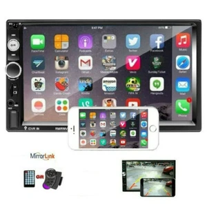 7" Double 2 DIN Car Radio Stereo Bluetooth FM USB TF AUX IOS/Android MP5 Player - Picture 1 of 12