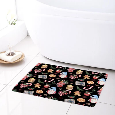 Conjunto de acessórios de banheiro cortina de chuveiro falcão neve e bagas férias de inverno Natal - Imagem 1 de 4