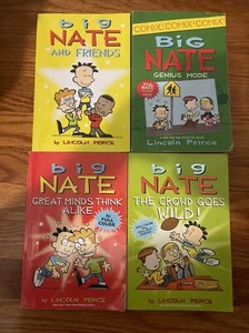 Lot Of 4 Books Big Nate And Friends/genius Mode G/VG PB - Picture 1 of 4