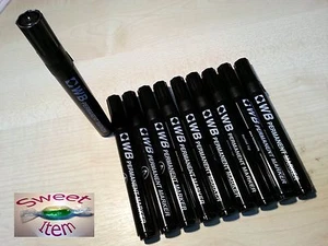 Black Quality Bullet Tip PERMANENT Marker Pens - Picture 1 of 1