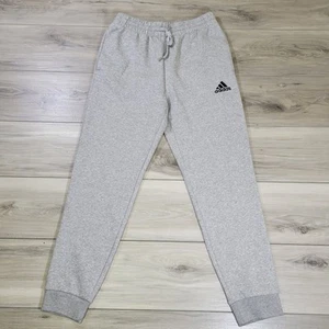 adidas Pants Men's Small Gray Essentials Fleece Regular Tapered - Picture 1 of 8