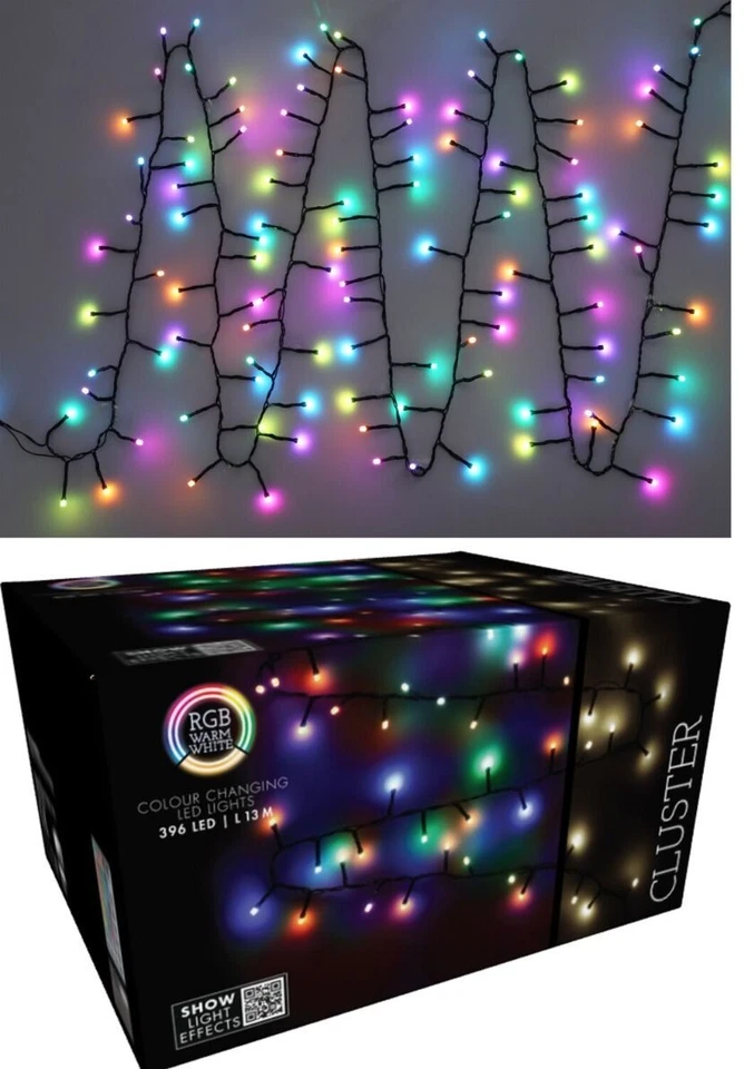 LED Lichterkette Timer Weihnachten Fernbedienung außen Garten Party  RGB 48-396 - Bild 1 von 2