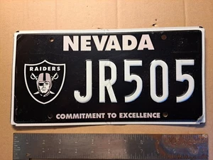License Plate, Nevada, NFL Football, Las Vegas Raiders, JR 505 - Picture 1 of 3