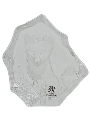 MATS JONASSON: Volpe Decorativa Vetro Trasparente Elegante 6 cm - Immagine 1 di 2