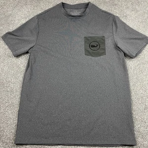 Camisa Vineyard Vines Para Hombres S Gris Elastizada Rendimiento Bolsillo Logotipo Ballena Entrenamiento - Imagen 1 de 8