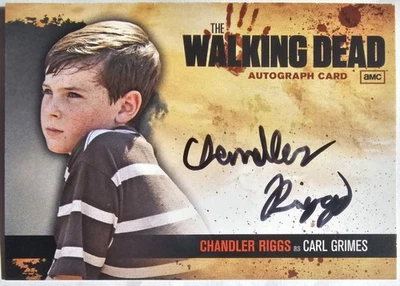 Walking Dead Autograph Card A7 Chandler Riggs Carl Grimes Auto Season 1 AMC Sign - Image 1 of 4