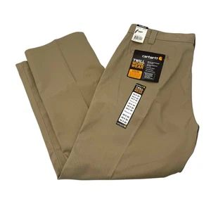 New Men’s Carhartt B290 Twill Relaxed Fit Work Pants Khaki 40x30 - Picture 1 of 7