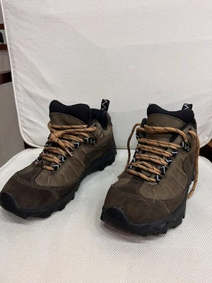 Bottes de randonnée en cuir EMS GTX pour femmes US 8 1/2 Gore-Tex + marron Vi... - Photo 1/4