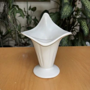 Vintage Royal Haeger Keramik Jack in der Kanzel Vase weiß matt Rarität - Bild 1 von 5